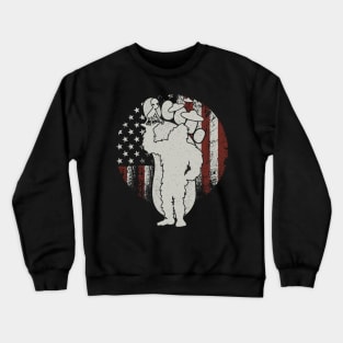 Bigfoot Usa Flag Alien Crewneck Sweatshirt